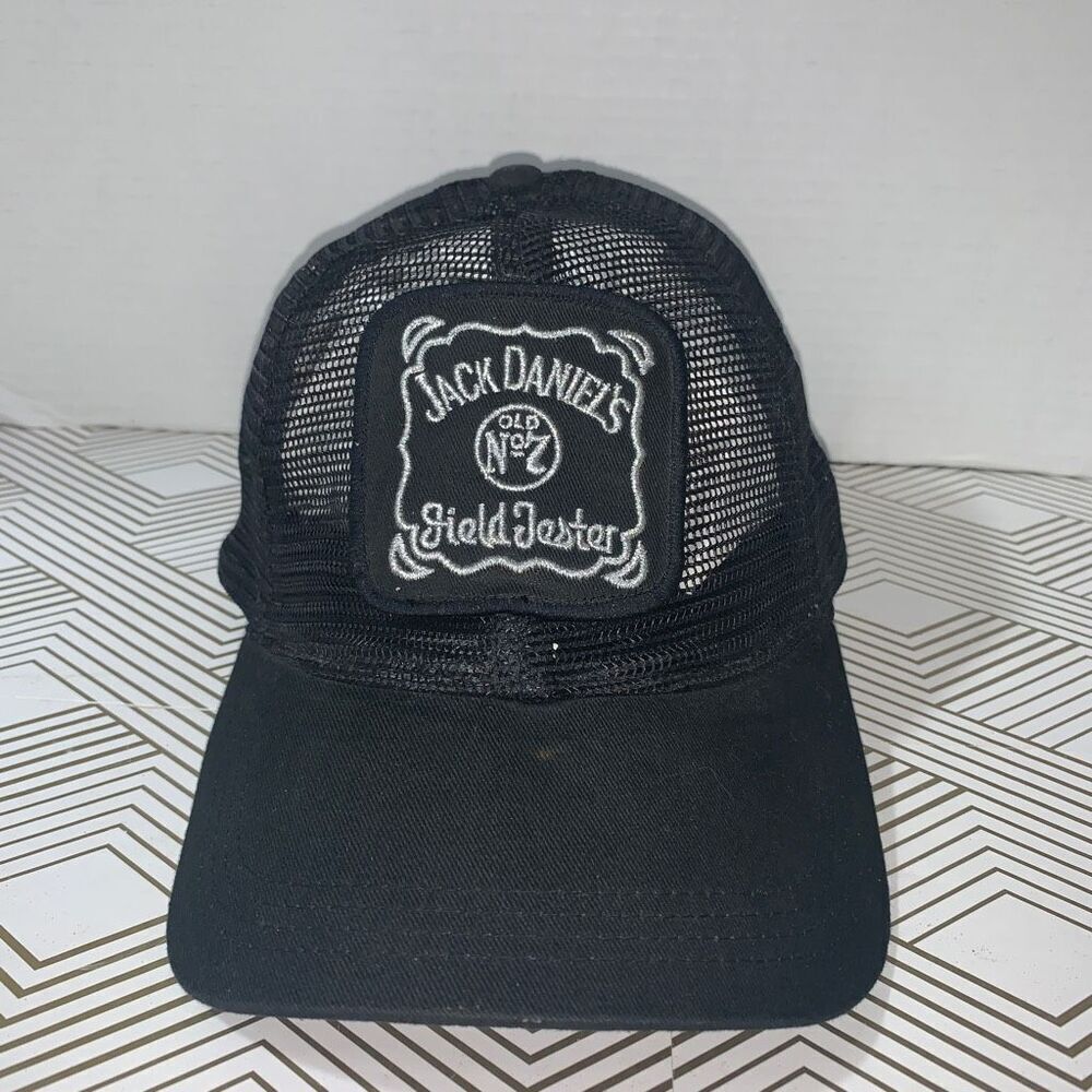 Jack Daniels Field Jester One Size Trucker Hat Cap Mesh Black Adjustable